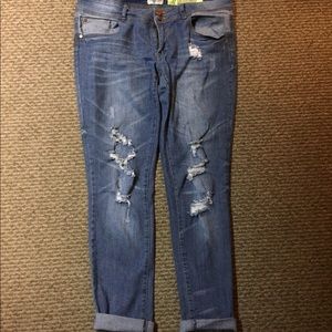 Distressed jeans